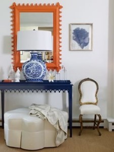 orange and blue entry