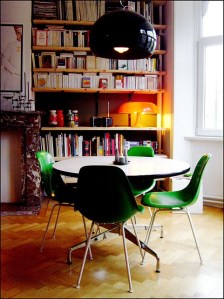 Green dining eames