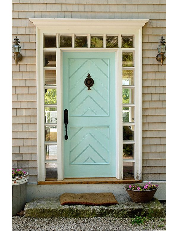 pastel blue door
