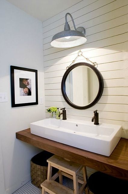 smaller planks bathroom