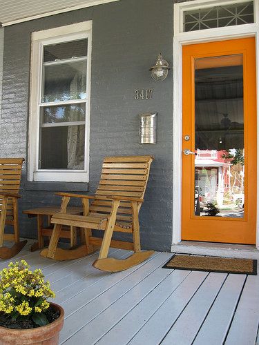 orange front door