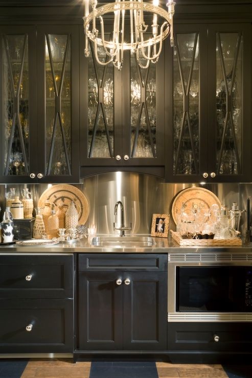 dark and glamorous kitchen