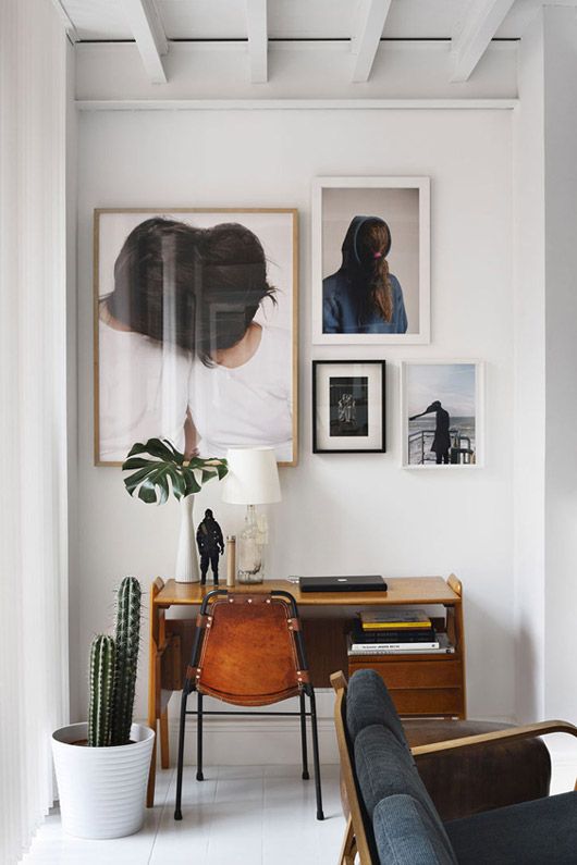 Eclectic Desk with art