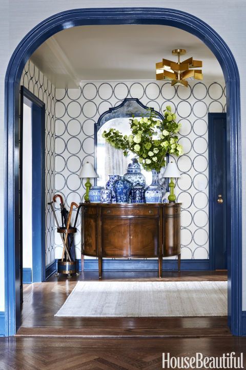 navy blue foyer