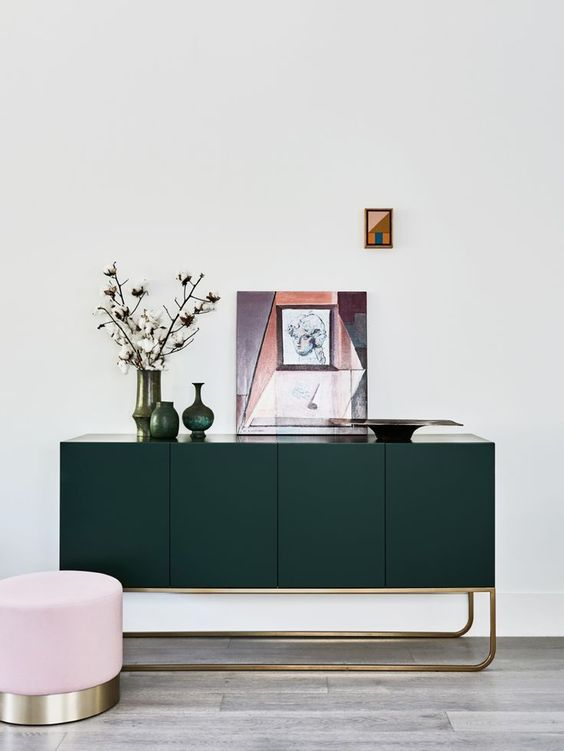 dark green furniture