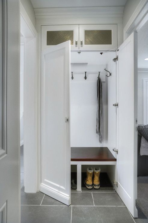 hidden mudroom storage