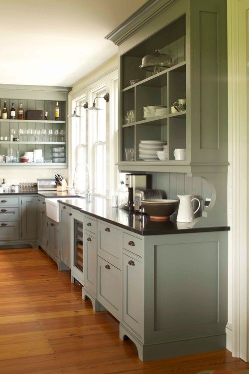 pale blue kitchen cabinets