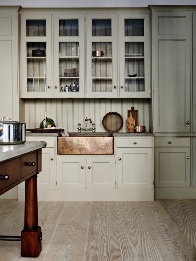 warm gray kitchen