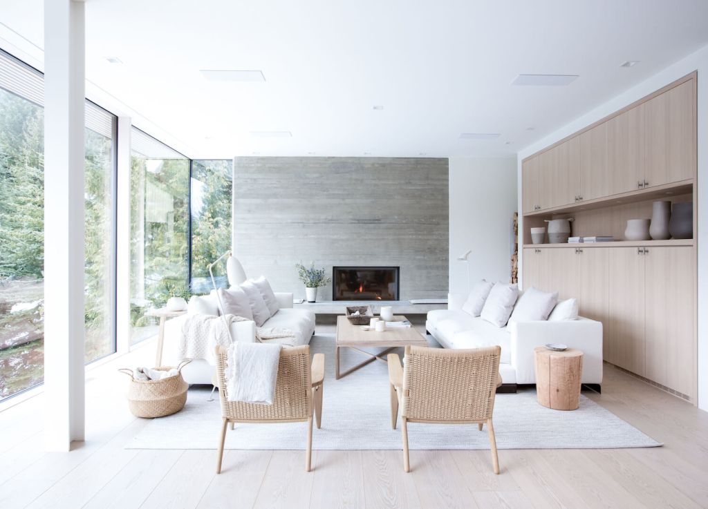 pale wood ranch house