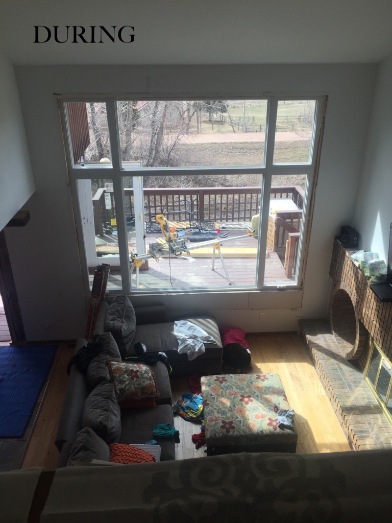 during construction living room