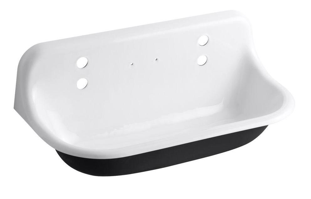 vintage utility sink bathroom