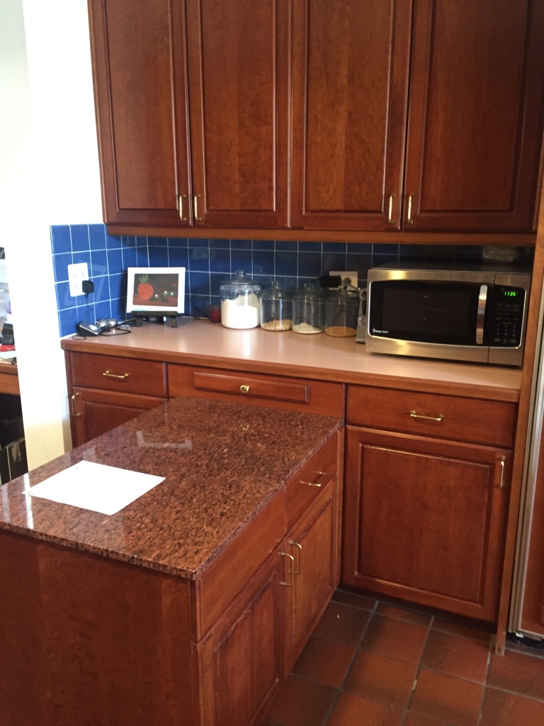 Awkward kitchen layout.