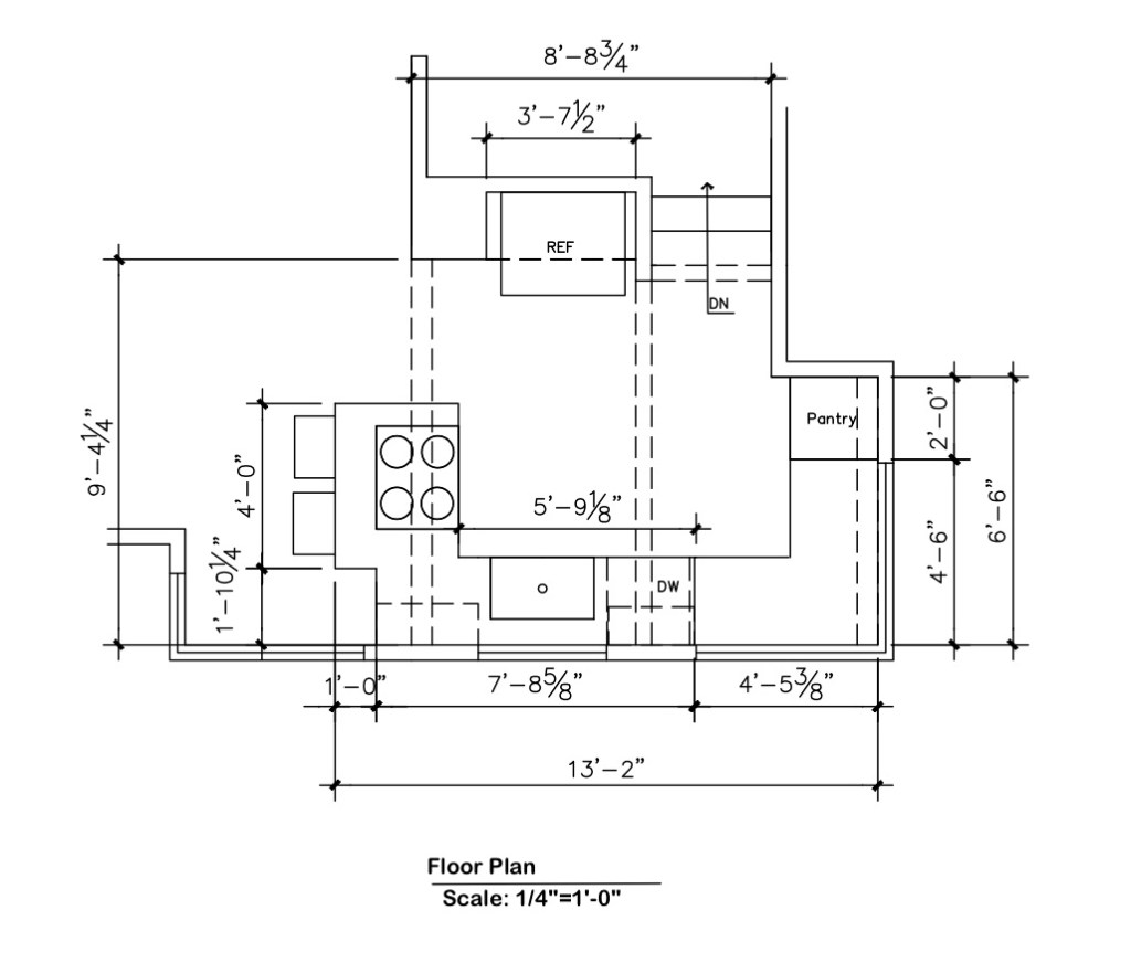 Small kitchen floor plan