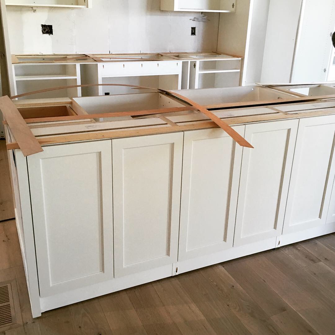 white kitchen island