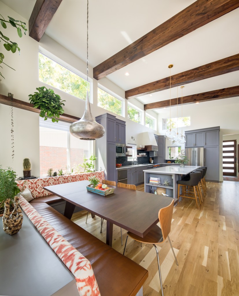built in corner banquette