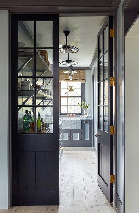 walk in pantry dark cabinets