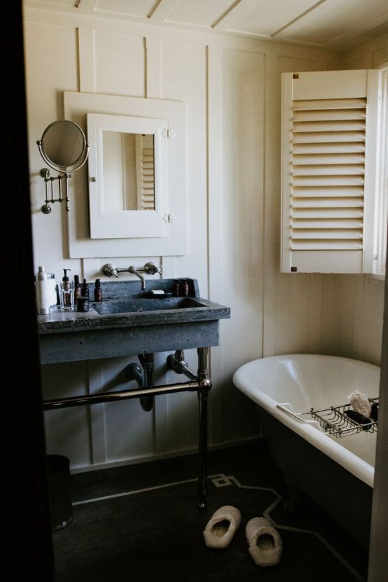 board and batten bathroom