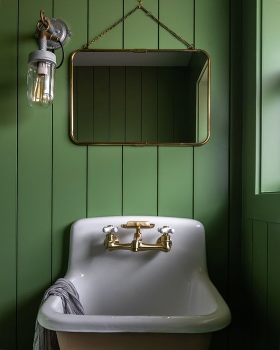 green bathroom