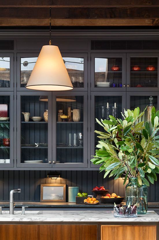 glass cabinets kitchen