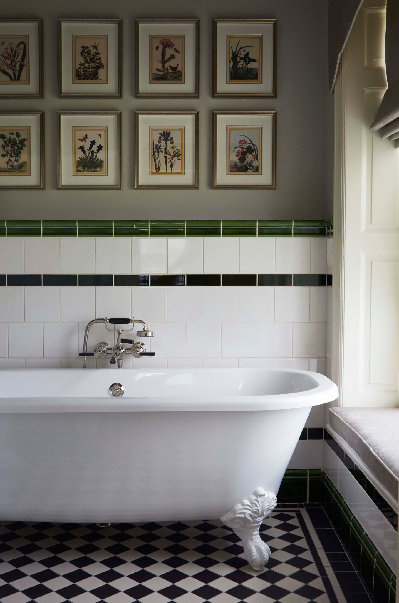 Vintage Bathroom Inspiration: Green and Black Tile – The Colorado Nest